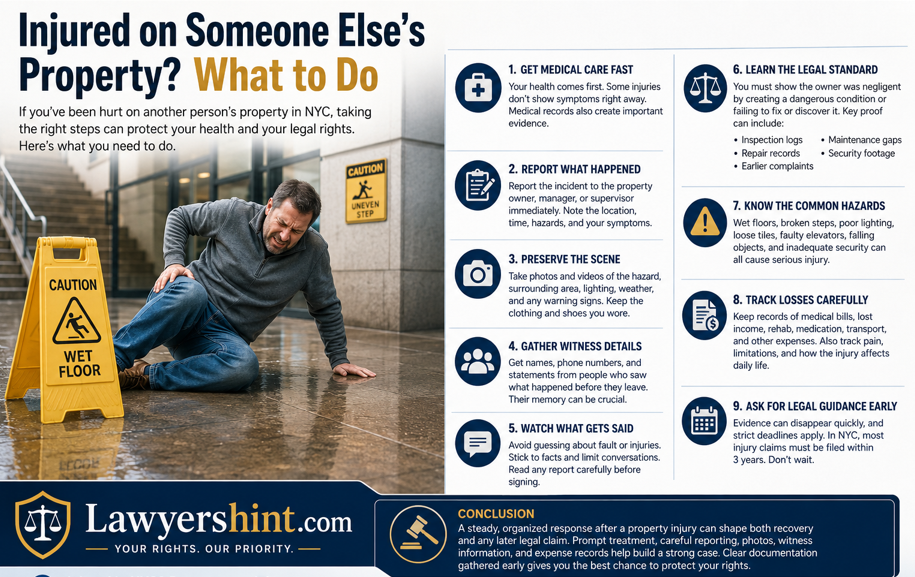 Injured on Someone Else’s Property? What to Do