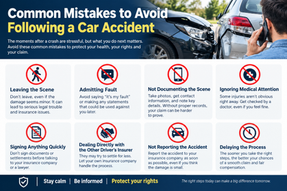 Common Mistakes to Avoid Following a Car Accident